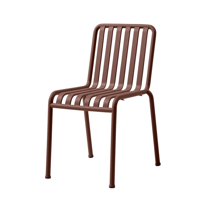 Mobilier - Chaises, fauteuils de salle à manger - Chaise empilable Palissade métal rouge / Bouroullec, 2016 - Hay - Rouge oxyde - Acier