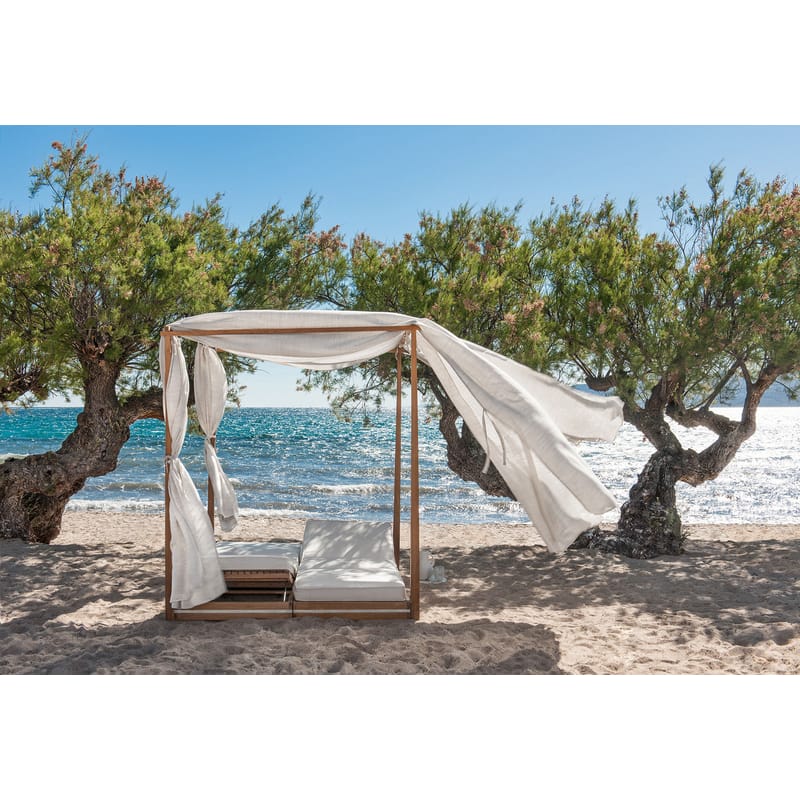 Wooden double sun lounger clearance
