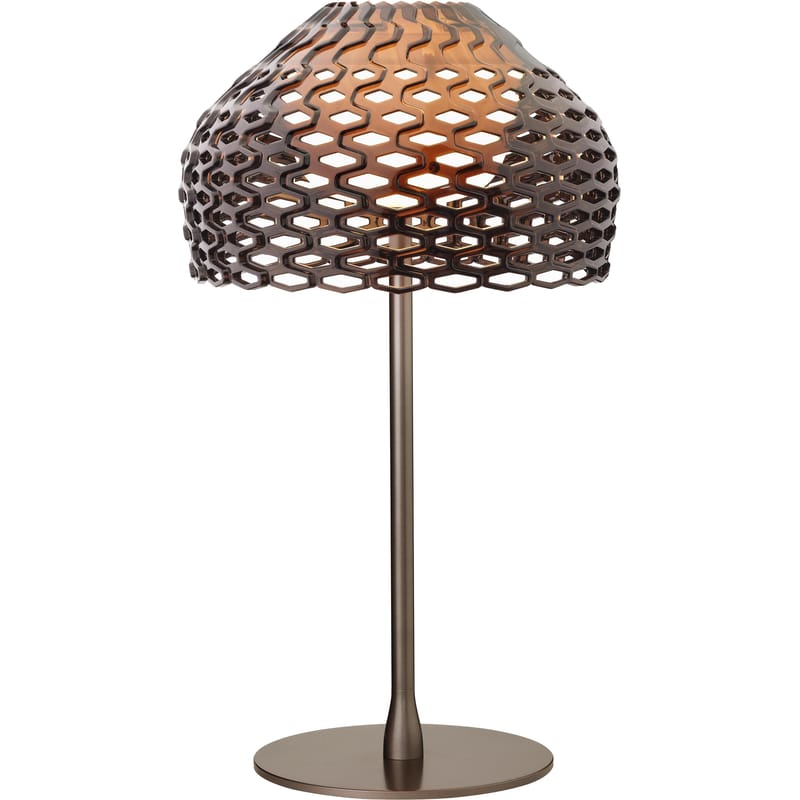 Luminaire - Lampes de table - Lampe de table Tatou plastique gris / H 50 cm - Flos - Gris-ocre - Méthacrylate, Polycarbonate