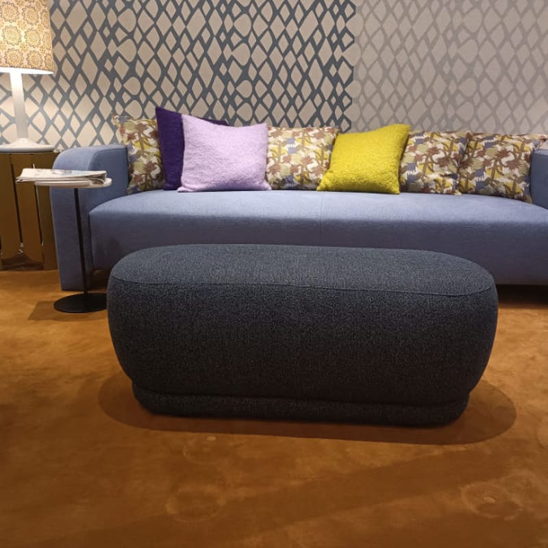 Blue outlet floor pouf