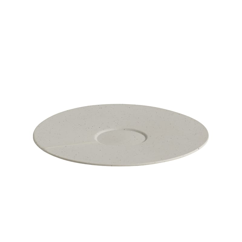 Table et cuisine - Tasses et mugs - Soucoupe Paper Porcelain céramique blanc gris / Pour tasse à espresso - En porcelaine - Hay - Soucoupe / Gris clair - Particules de métal, Porcelaine