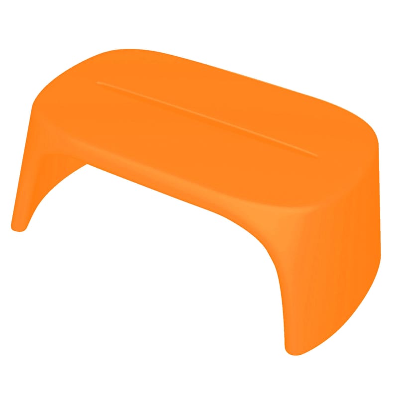 Mobilier - Tables basses - Table basse Amélie plastique orange / Banc - L 108 cm - Slide - Orange - polyéthène recyclable