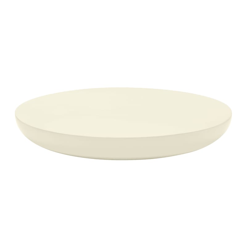 Mobilier - Tables basses - Table basse Olo Colours - Bois laqué bois blanc / Ø 100 x H 15 cm - Mogg - Blanc perlé (bois laqué) - Bois massif laqué