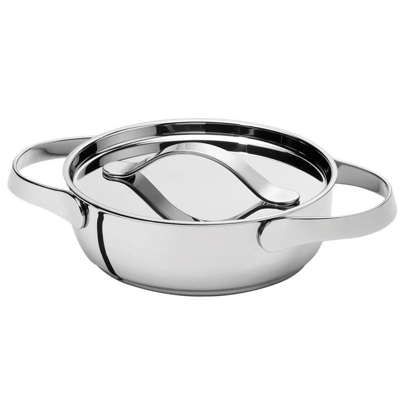 Tableware - Dishes and cooking - Al Dente Casserole metal Ø 24 cm / 2,7L - Without lid - Serafino Zani - Ø 24 cm - Shiny stainless steel - Polished stainless steel