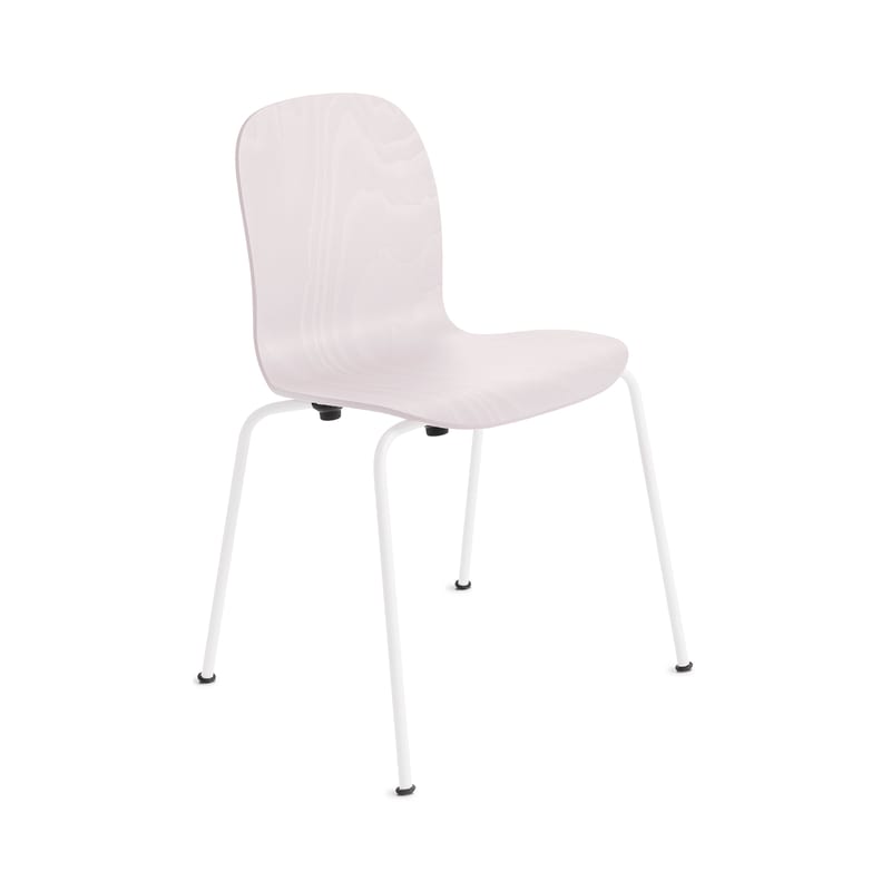 Mobilier - Chaises, fauteuils de salle à manger - Chaise empilable Tate Color bois blanc /Jasper Morrison, 2012 - Cappellini - Blanc - Acier, Contreplaqué de hêtre teinté