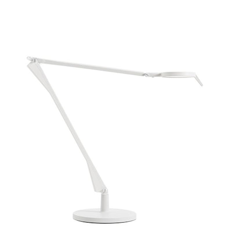Luminaire - Lampes de table - Lampe de table Aledin TEC LED plastique blanc / Diffuseur plat / Version mate - Kartell - Blanc mat - Aluminium anodisé, Polycarbonate