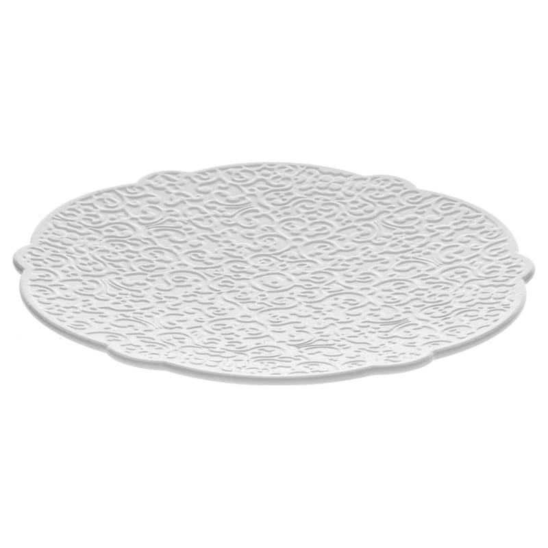 Table et cuisine - Tasses et mugs - Soucoupe Dressed céramique blanc / Pour tasse à thé - Alessi - Soucoupe / Blanc - Porcelaine