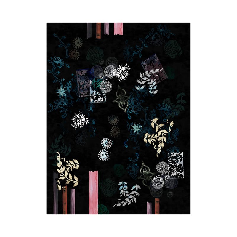 Décoration - Tapis - Tapis Le Temple Jais  multicolore noir / 200 x 300 cm - Moooi Carpets - Noir - Polyamide