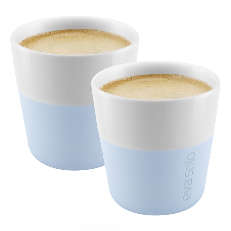 Table et cuisine - Tasses et mugs - Tasse à espresso  céramique bleu / Set de 2 - 80 ml - Eva Solo - Soft blue - Porcelaine, Silicone