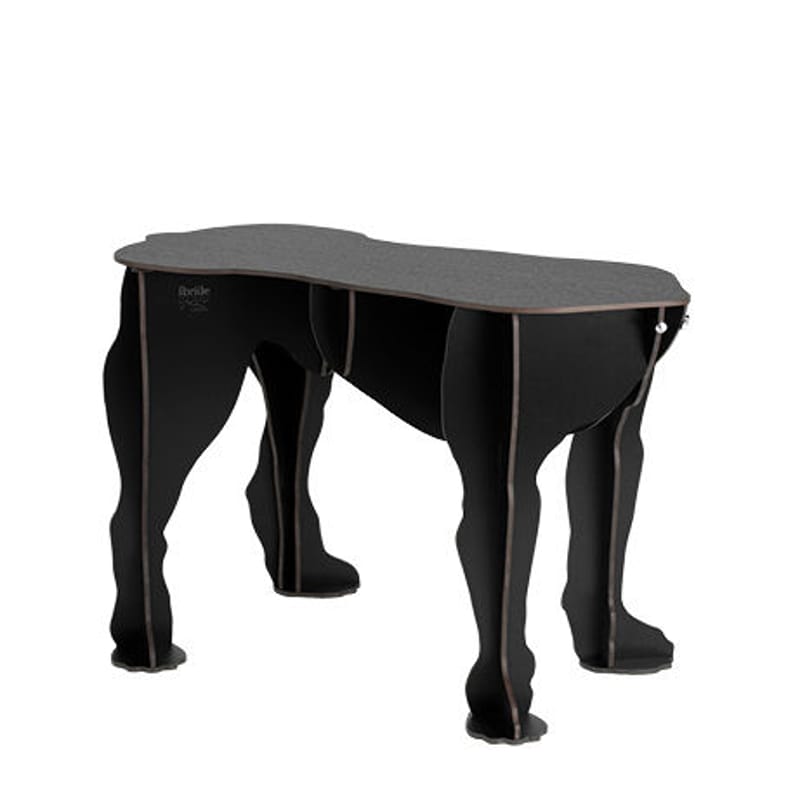 Mobilier - Tables basses - Banc Rex  / Table basse - 80 x 30 cm - Ibride - Noir mat - Stratifié HPL