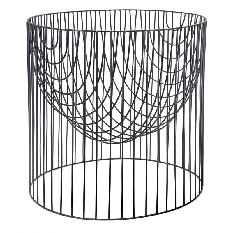 Decoration - Boxes & Baskets - Caterina XL Basket metal black Ø 60 x H 60 cm / Metal - Serax - Black - Lacquered wire