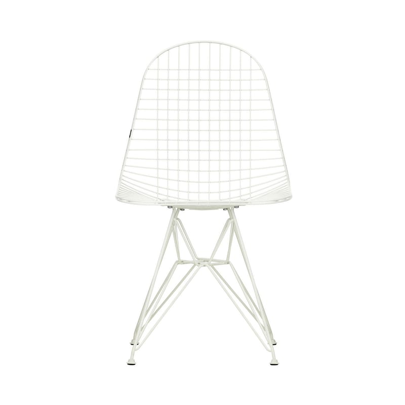 Mobilier - Chaises, fauteuils de salle à manger - Chaise Wire Chair DKR Colours métal blanc / By Charles & Ray Eames, 1951 - Vitra - Blanc - Acier laqué époxy