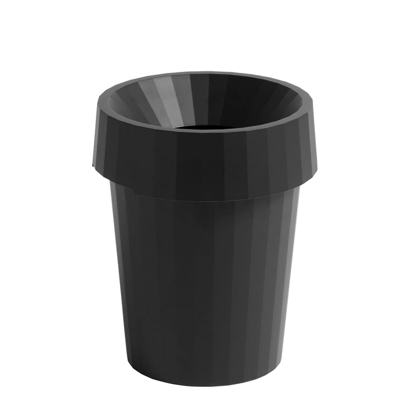 Décoration - Accessoires bureau - Corbeille à papier Shade plastique noir / Ø 30 x H 37 cm - Hay - Noir - Polypropylène recyclable