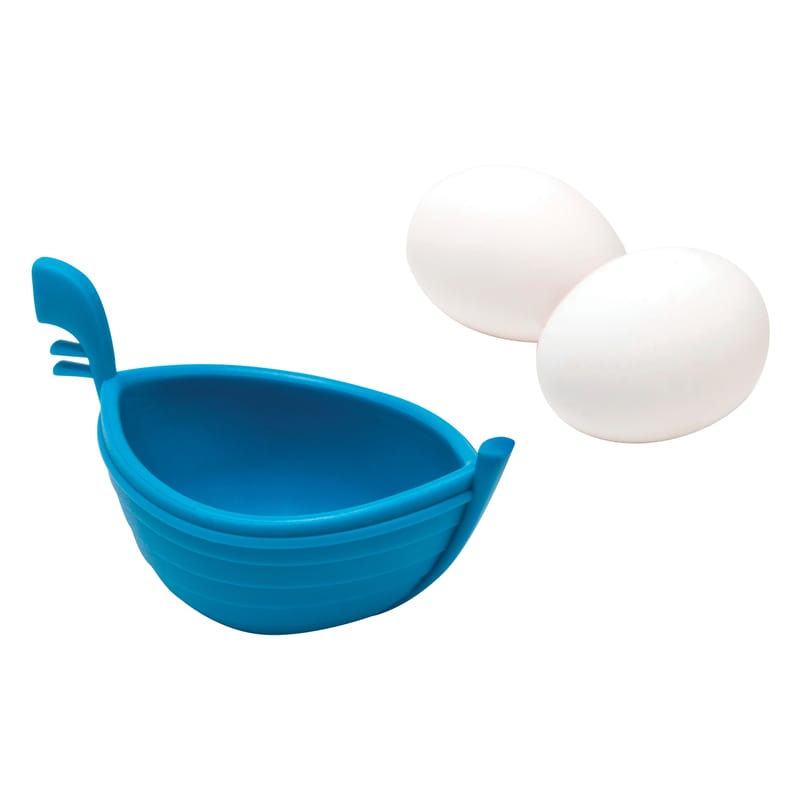 Table et cuisine - Ustensiles de cuisines - Cuit-oeuf Eggondola / Pour oeuf poché - Bleu - Silicone souple