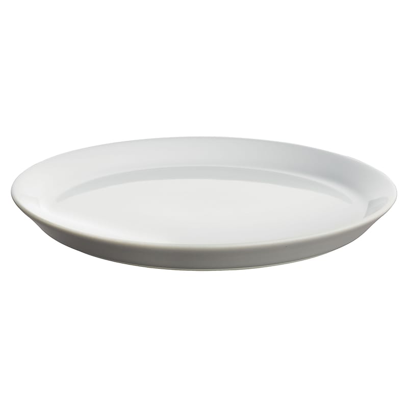 Tisch und Küche - Teller - Dessertteller Tonale keramik weiß grau - Alessi - Hellgrau / innen weiß - Keramik im Steinzeugton