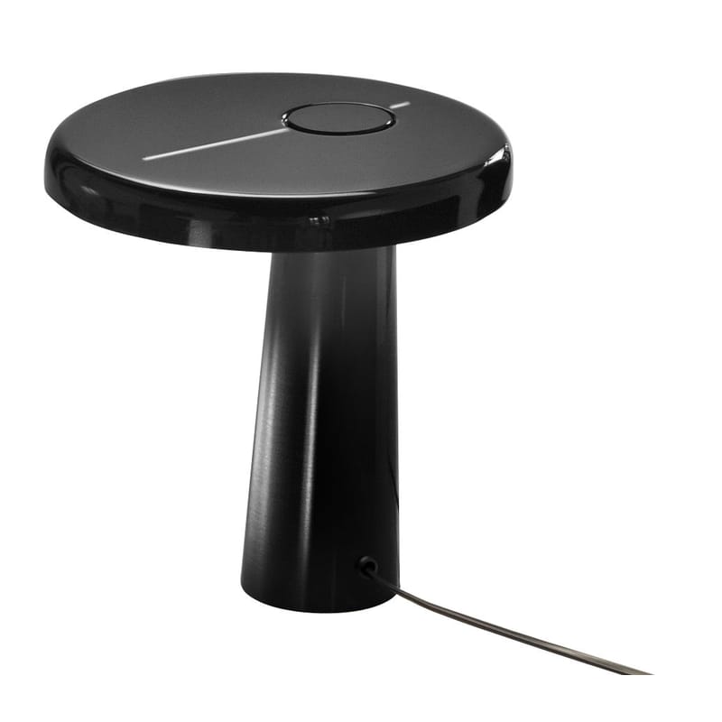 Luminaire - Lampes de table - Lampe de table Hoop LED métal noir - Martinelli Luce - Noir - Aluminium laqué