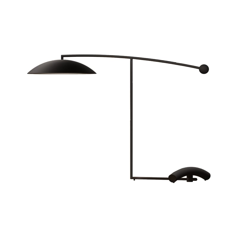 Luminaire - Lampes de table - Lampe de table Orbit LED métal noir / Kevin Gray, 1981 - L 81 cm - Lumen Center Italia - Noir mat - Laiton