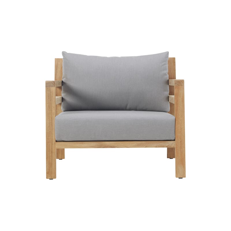 Mobilier - Fauteuils - Set coussins  tissu gris / Pour fauteuil lounge Costes - Ethimo - Coussin / Gris nature - Mousse, Tissu acrylique