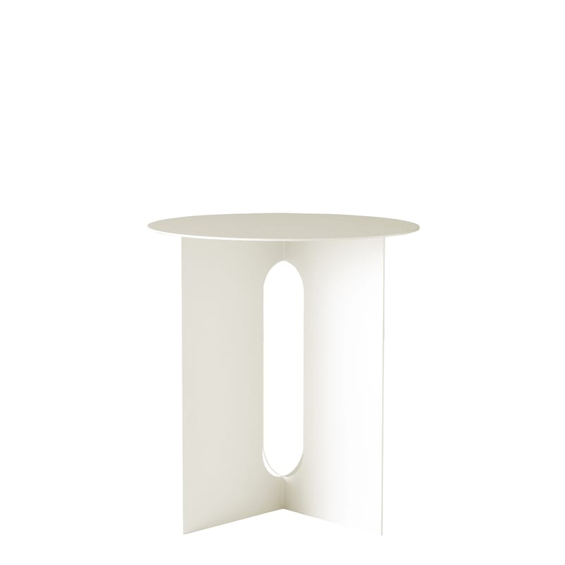 Mobilier - Tables basses - Table d\'appoint Androgyne métal blanc beige - Audo Copenhagen - Table / Acier ivoire - Acier époxy