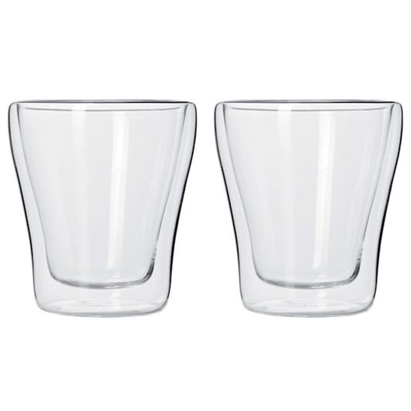 Tisch und Küche - Gläser - Glas Duo glas transparent / Set aus 2 doppelwandigen Gläsern - Leonardo - Transparent - Glas