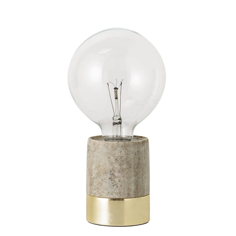 Luminaire - Lampes de table - Lampe de table  pierre or beige / Marbre - Bloomingville - Marbre beige / Or - Marbre, Métal
