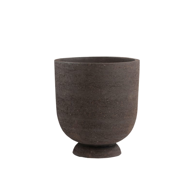 Décoration - Pots et plantes - Pot de fleurs Terra Small céramique marron / Argile - Ø 40 x H 45 cm - AYTM - H 45 cm / Marron - Argile