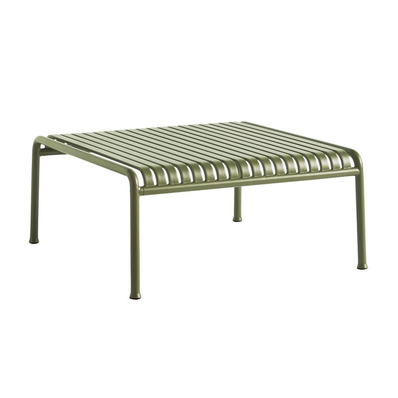 Jardin - Tables basses de jardin - Table basse Palissade métal vert / 81,5 x 86 x H 38 cm - Bouroullec, 2016 - Hay - Vert olive - Acier