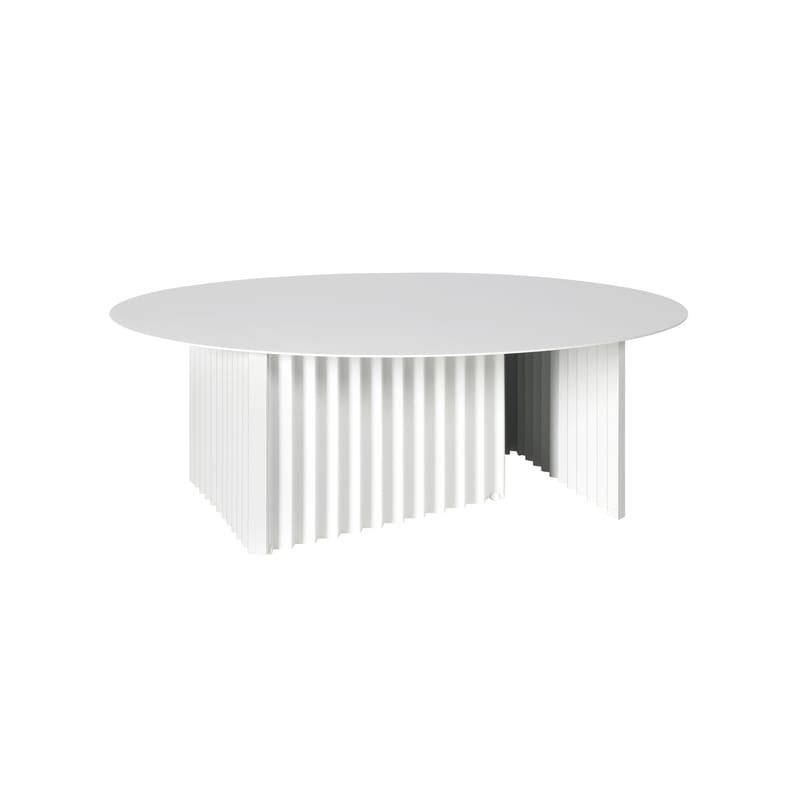 Mobilier - Tables basses - Table basse Plec métal blanc / Ø 90 x H 32 cm - RS BARCELONA - Blanc - Acier