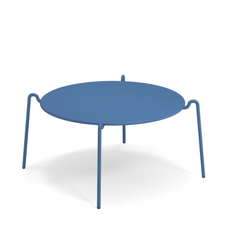 Mobilier - Tables basses - Table basse Rio R50 métal bleu / Ø 104 cm - Emu - Bleu - Acier