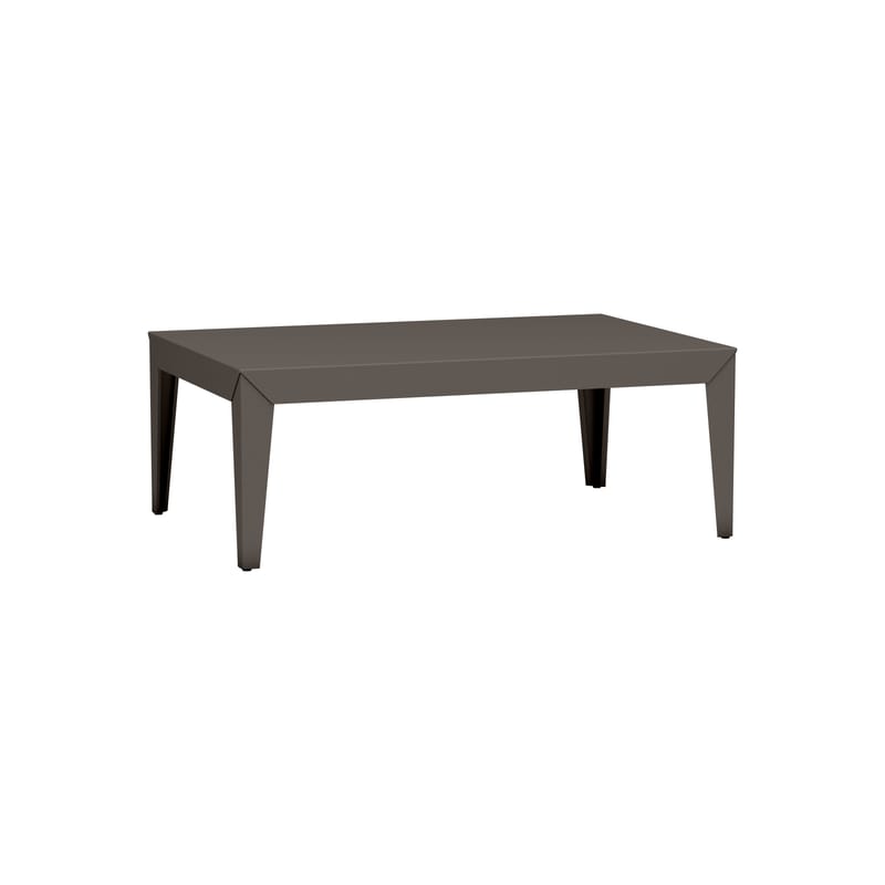 Mobilier - Tables basses - Table basse Zef OUTDOOR métal beige / 120 x 80 cm - Matière Grise - Taupe - Aluminium
