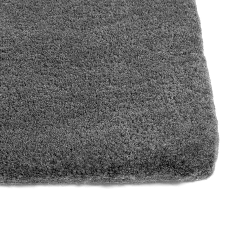 Dekoration - Teppiche - Teppich Raw Rug NO 2 textil grau / 200 x 80 cm - Bouclette-Wolle - Hay - Dunkelgrau - Getuftete Wolle