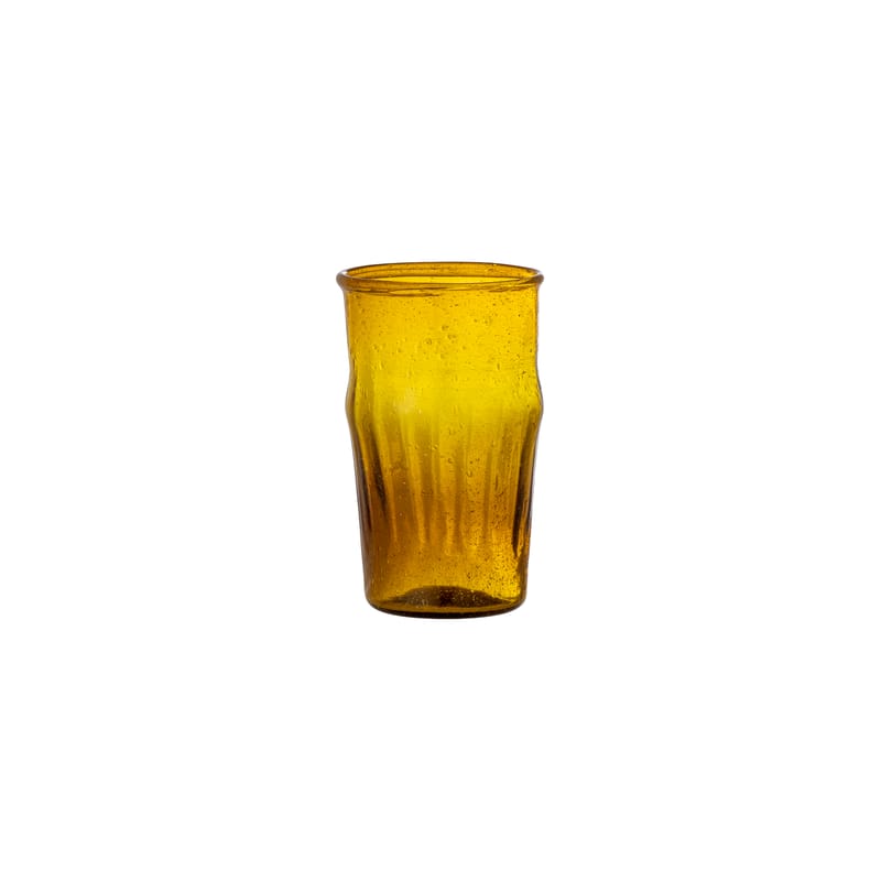 Black Friday - Table et cuisine - Verre Taja verre jaune / Ø 7 x H 11,5 cm - Verre recyclé - Bloomingville - Jaune - Verre recyclé