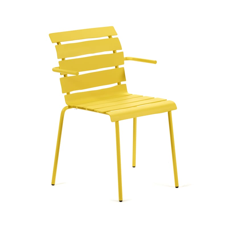 Mobilier - Chaises, fauteuils de salle à manger - Fauteuil empilable Aligned métal jaune / By Maarten Baas - Aluminium - valerie objects - Jaune - Aluminium thermolaqué