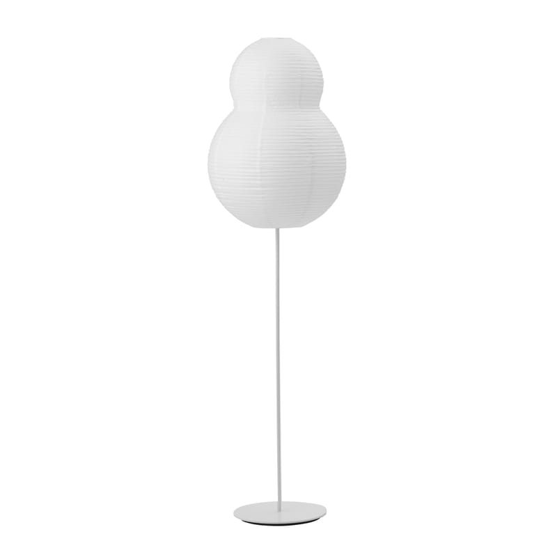 Luminaire - Lampadaires - Lampadaire Puff Bubble papier blanc / Papier de riz - H 153,5 cm - Normann Copenhagen - Blanc - Acier, Papier de riz
