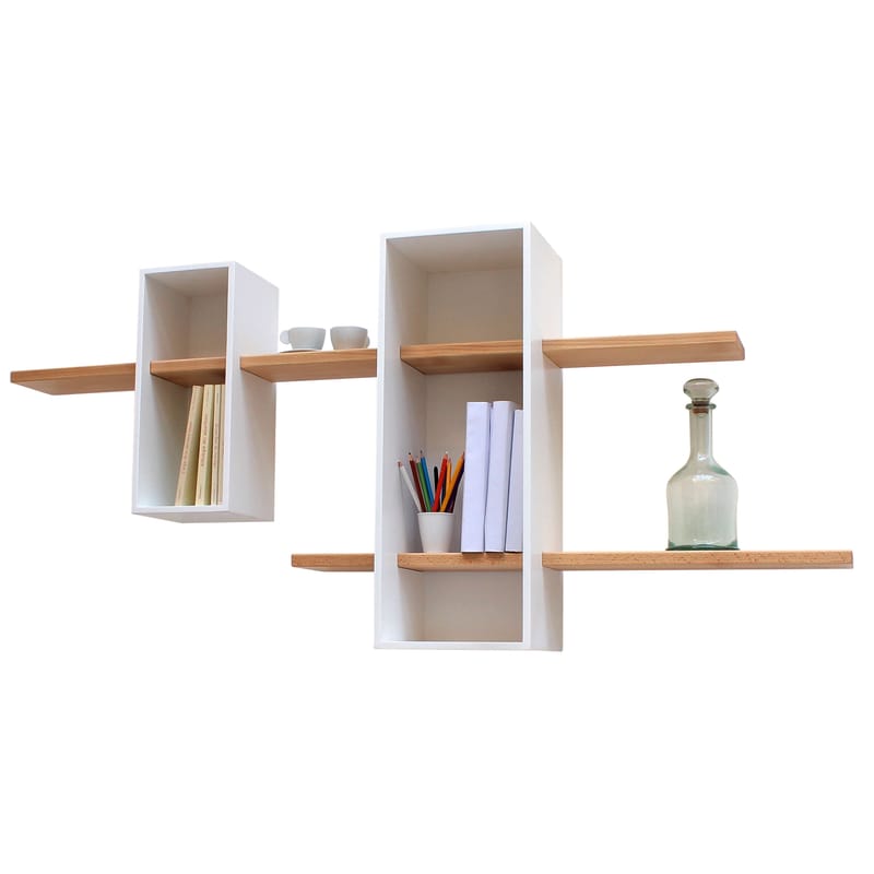 Furniture - Bookcases & Bookshelves - Max Shelf by Compagnie - White - Natural beechwood, Painted MDF