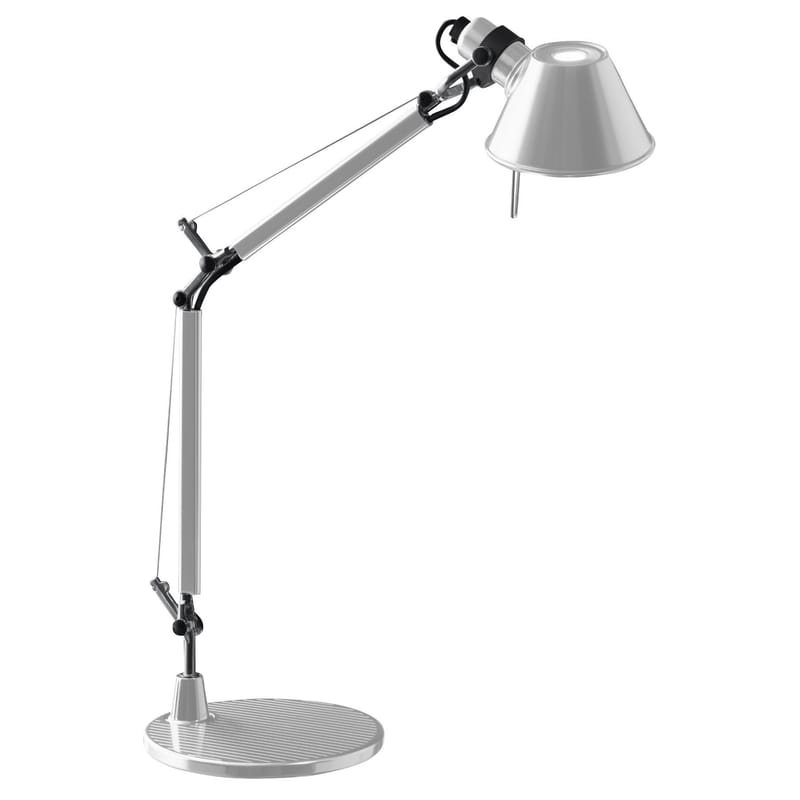 Lighting - Table Lamps - Tolomeo Micro Table lamp metal - Artemide - Aluminium - Anodized aluminium, Polished aluminium