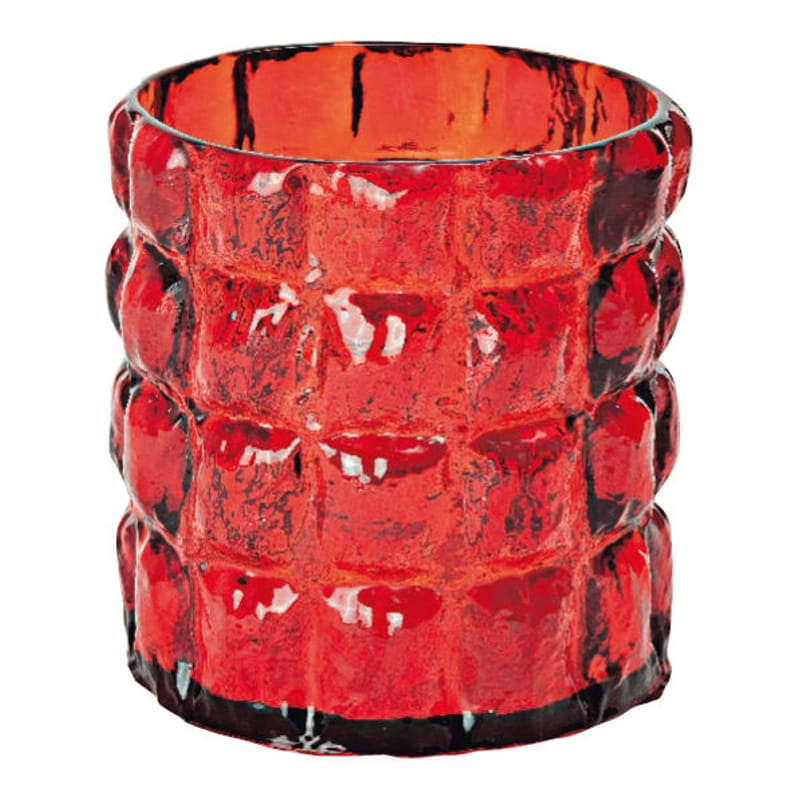 Dekoration - Vasen - Vase Matelasse plastikmaterial rot - Kartell - Rot transparent - Polykarbonat