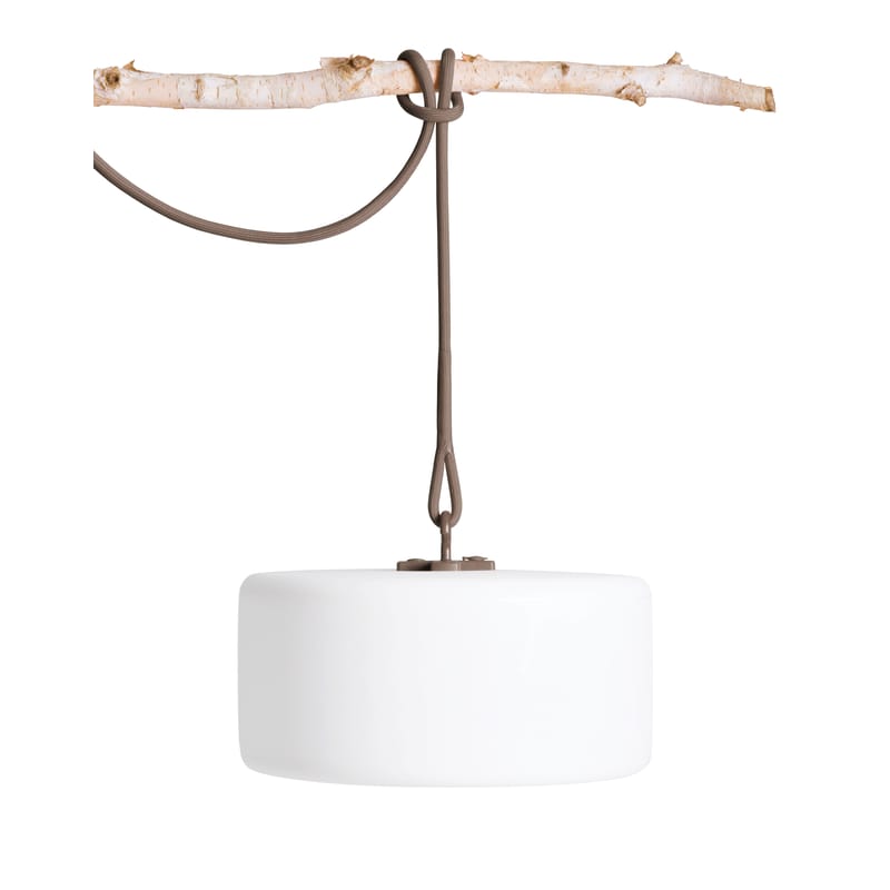 Lighting - Pendant Lighting - Thierry Le swinger LED Wireless rechargeable outdoor lamp plastic material grey Floor lamp - USB charging - Fatboy - Taupe - Polythene, Silicone
