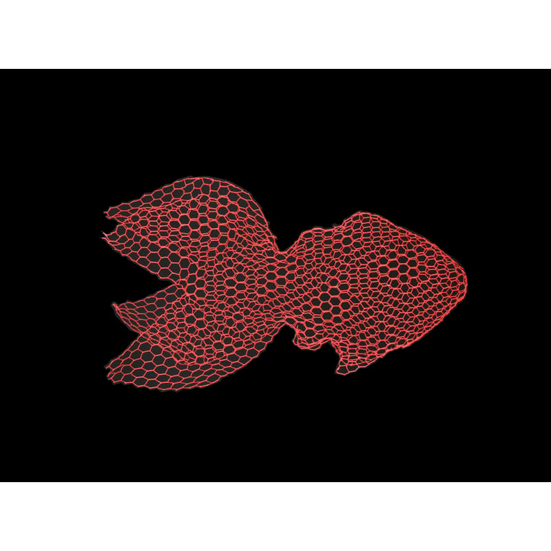 Décoration - Pour les enfants - Décoration à suspendre Poisson Medium métal rouge / L 65 cm - Grillage / Benedetta Mori Ubaldini, 2012 - Magis - L 65 cm / Rouge - Grillage métallique verni