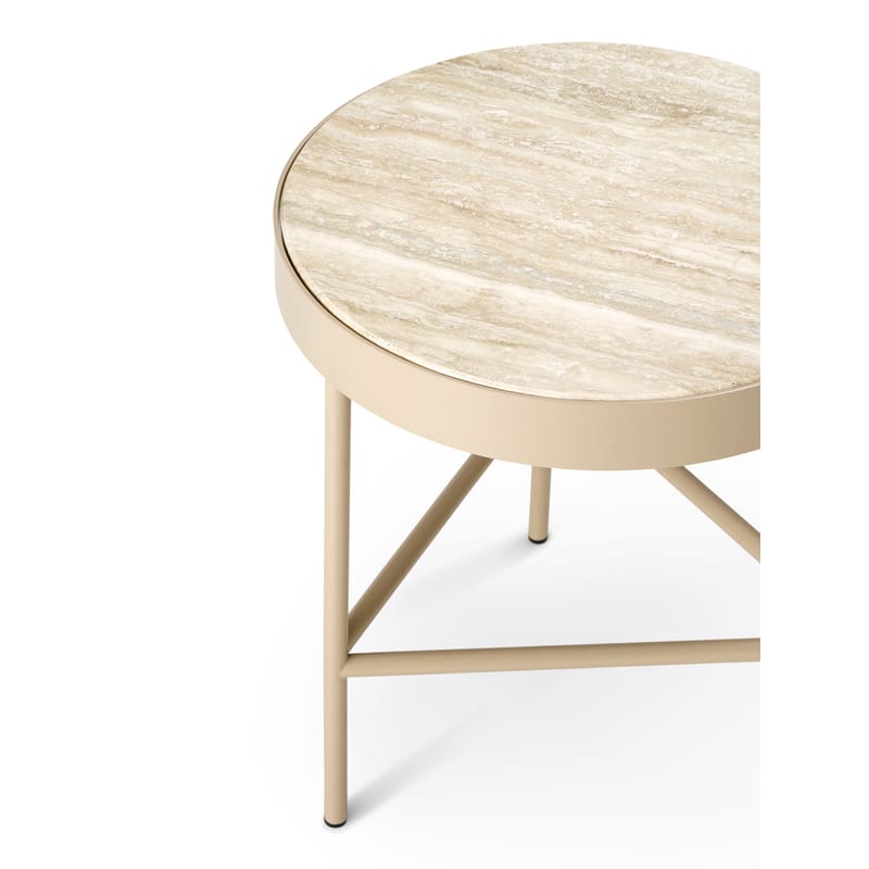 Travertine end sales table