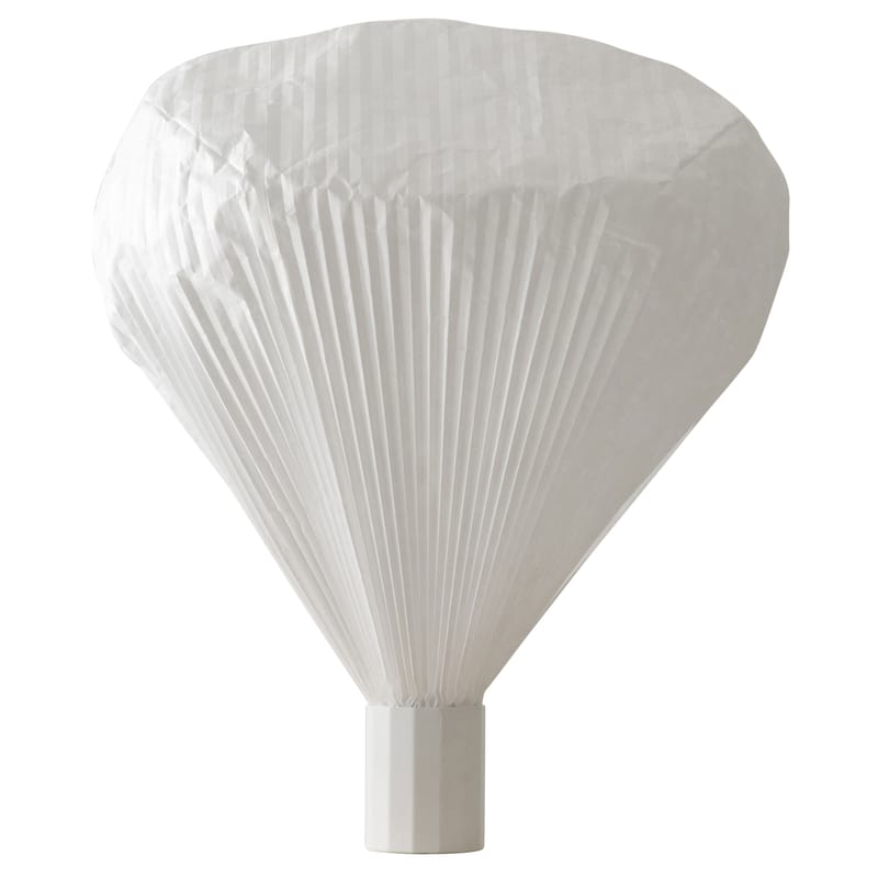 Luminaire - Lampes de table - Lampe de table Vapeur papier blanc / H 63 cm - Moustache - Base blanche / Diffuseur blanc - Métal laqué
