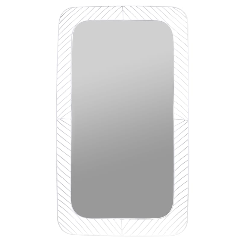 Décoration - Miroirs - Miroir mural Stilk métal blanc / Rectangulaire - 91 x 51 cm - Serax - Blanc - Métal laqué, Miroir