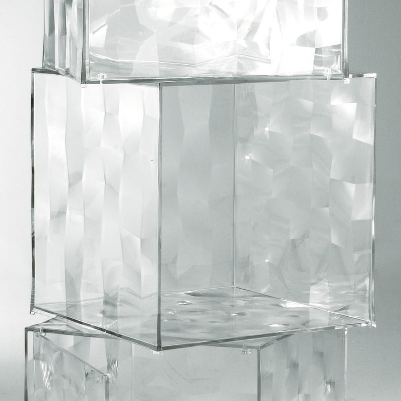 Arredamento - Tavolini  - Portaoggetti Optic materiale plastico trasparente Senza porta - Kartell - Trasparente - PMMA