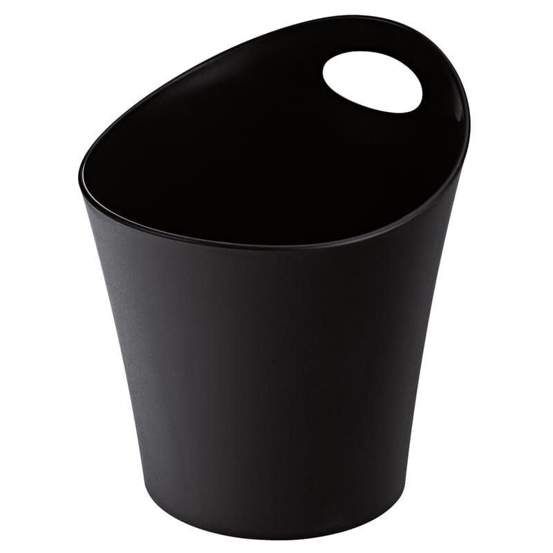 Décoration - Accessoires bureau - Pot Pottichelli L plastique noir / Cache-pot - Ø 21 x H 23 cm - Koziol - Noir - PMMA