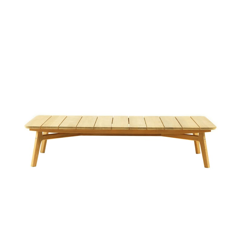Mobilier - Tables basses - Table basse Knit bois naturel / 135 x 75 cm - Ethimo - Teck naturel - Teck massif naturel