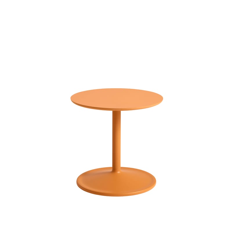 Mobilier - Tables basses - Table d\'appoint Soft bois orange / Ø 41 x H 40 cm - Stratifié - Muuto - Orange - Aluminium peint, MDF, Stratifié