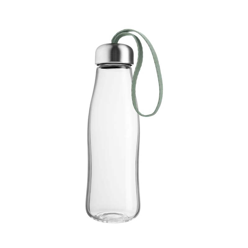aktion - Top Angebote - Trinkflasche  glas grün / Glas - 0,5 L - Eva Solo - Blassgrün - Borosilikatglas, Nylon, rostfreier Stahl