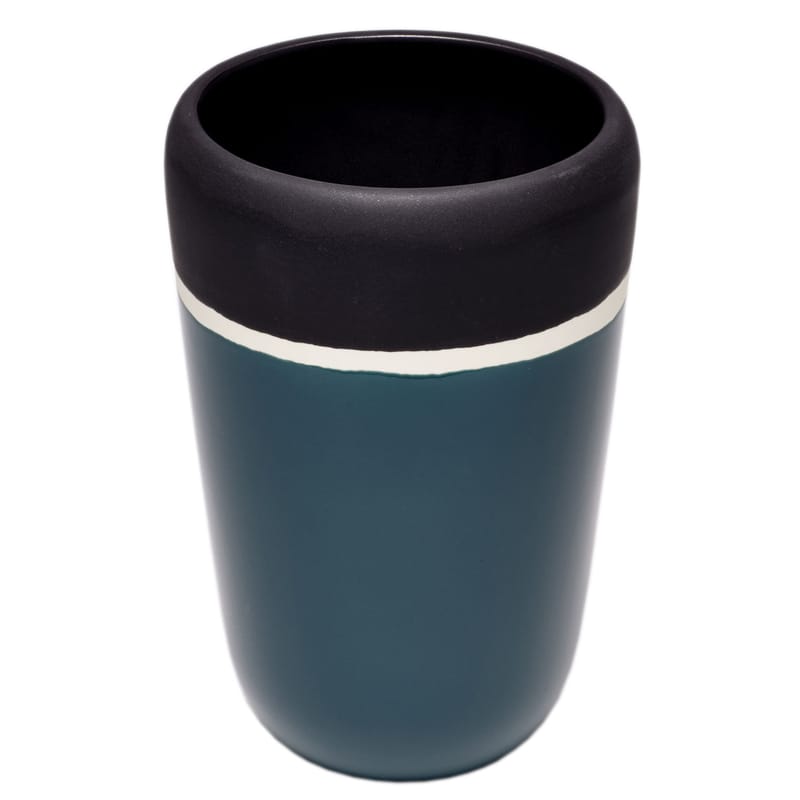 Décoration - Vases - Vase Sicilia céramique bleu / H 20 cm - Maison Sarah Lavoine - Bleu Sarah - Céramique émaillée