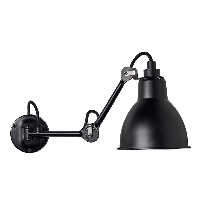 Luminaire - Appliques - Applique N°204 métal noir / Lampe Gras - DCW éditions - Noir satiné - Acier, Aluminium