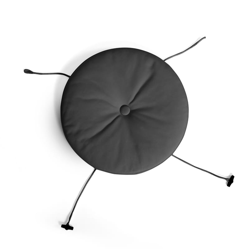 Décoration - Coussins - Coussin d\'assise  tissu noir / Pour chaise & fauteuil Toní - Fatboy - Anthracite - Mousse polyester, Tissu acrylique